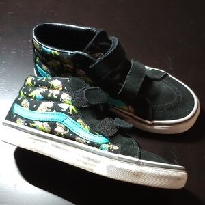 Kids Black and Blue High-Top Shoes